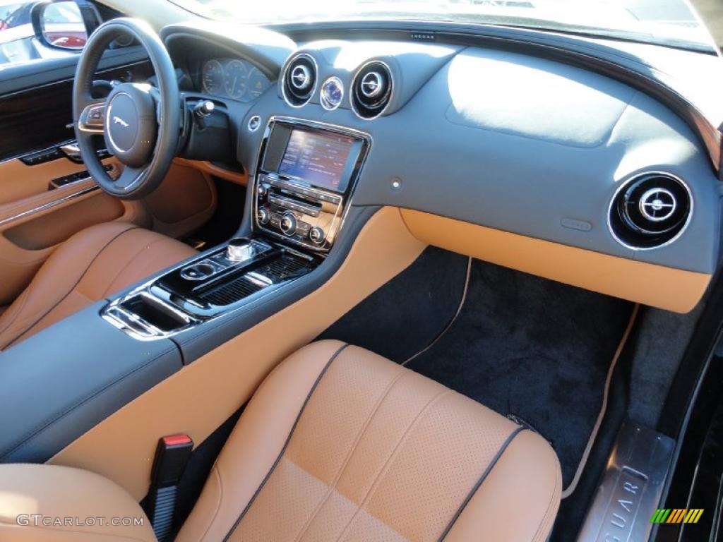 2011 Jaguar XJ XJ Supercharged London Tan/Navy Blue Dashboard Photo #41224139