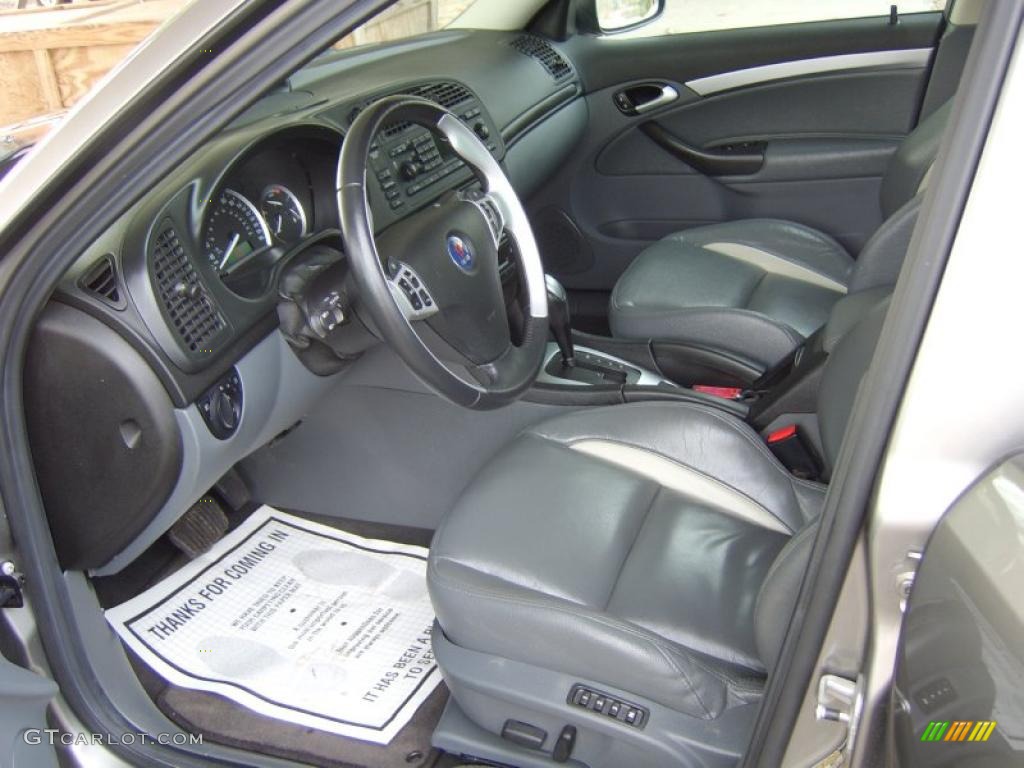 Slate Gray Interior 2006 Saab 9-3 Aero Sport Sedan Photo #41224623