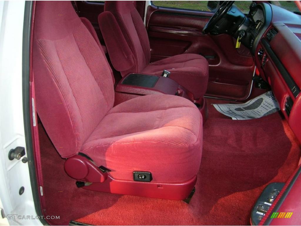 Ruby Red Interior 1996 Ford F150 XLT Extended Cab Photo #41225311
