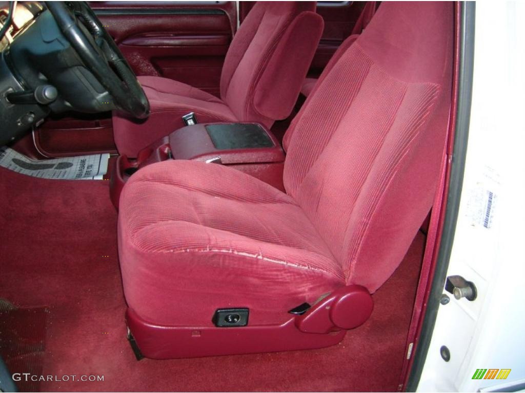 Ruby Red Interior 1996 Ford F150 XLT Extended Cab Photo #41225339