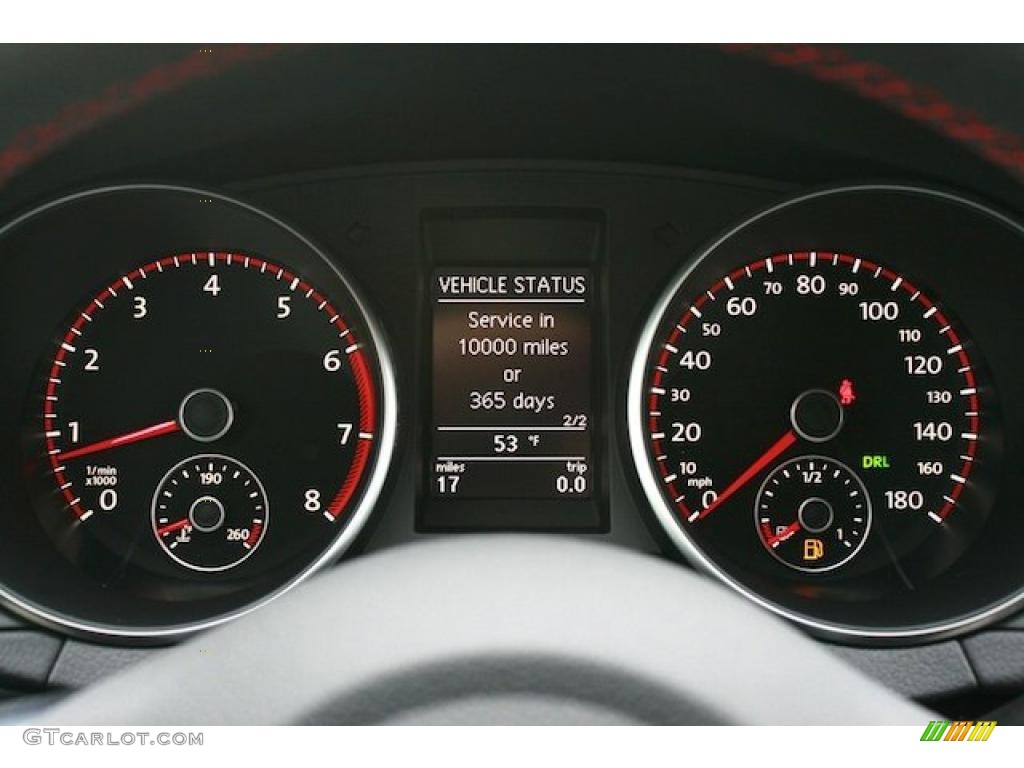 2011 Volkswagen GTI 4 Door Autobahn Edition Gauges Photo #41225827