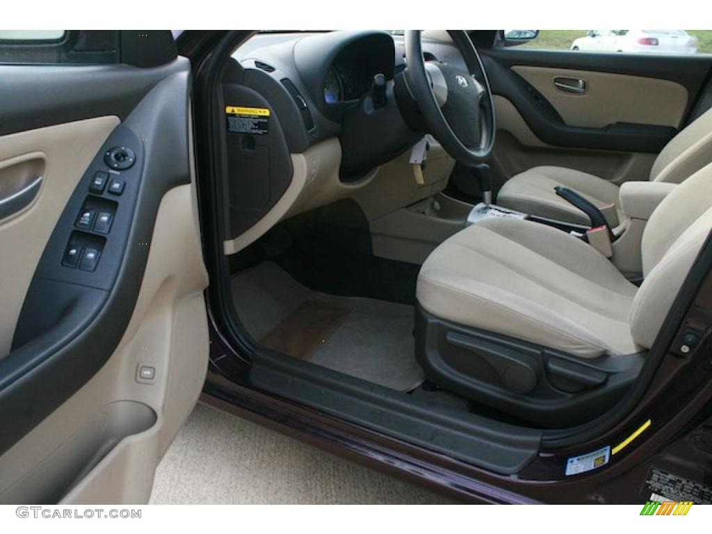 Beige Interior 2009 Hyundai Elantra GLS Sedan Photo #41226359