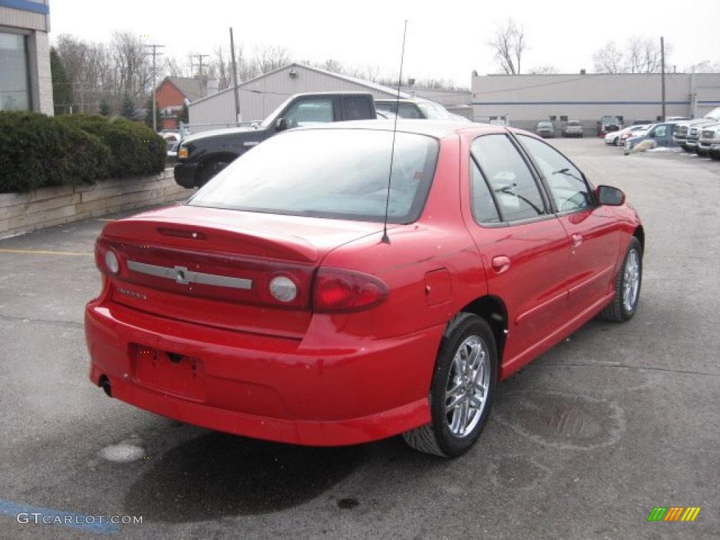 2003 Cavalier LS Sport Sedan - Victory Red / Graphite Gray photo #7