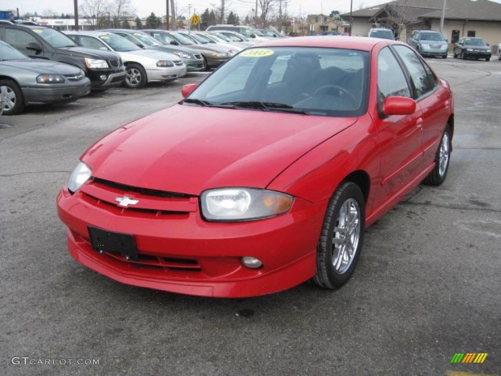 2003 Cavalier LS Sport Sedan - Victory Red / Graphite Gray photo #11