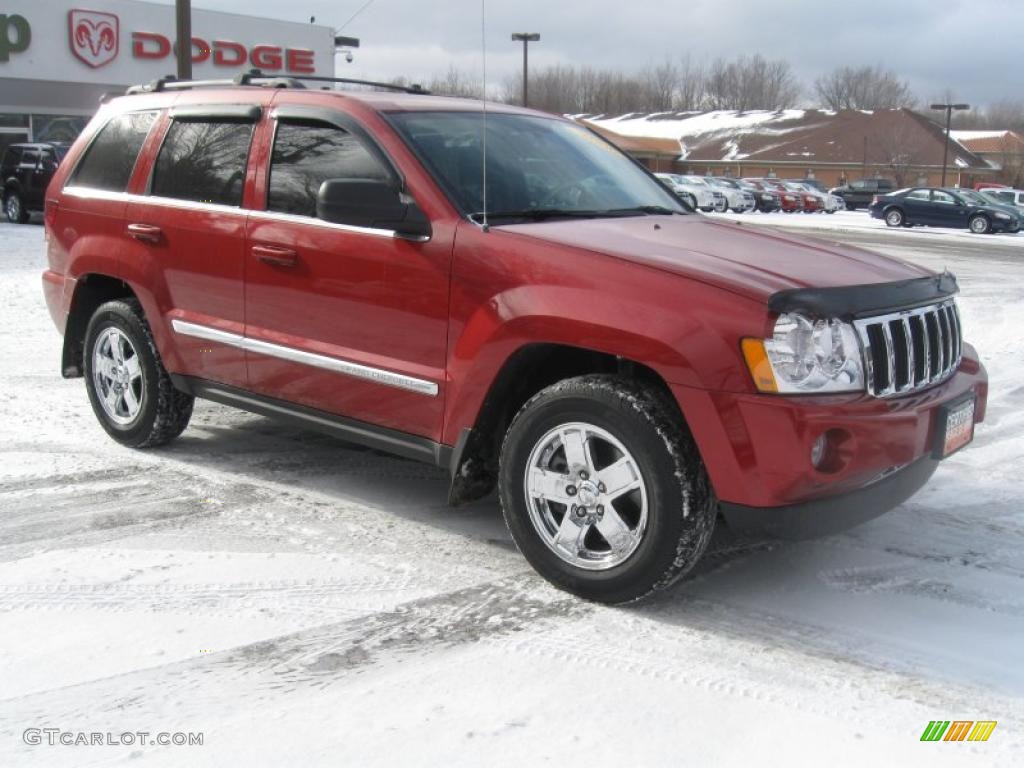 2006 Grand Cherokee Limited 4x4 - Inferno Red Crystal Pearl / Medium Slate Gray photo #3