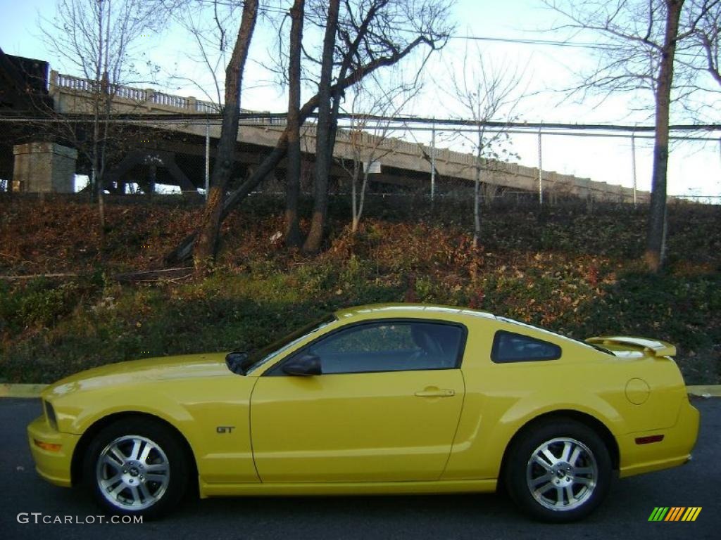 Screaming Yellow 2006 Ford Mustang GT Premium Coupe Exterior Photo #41228303