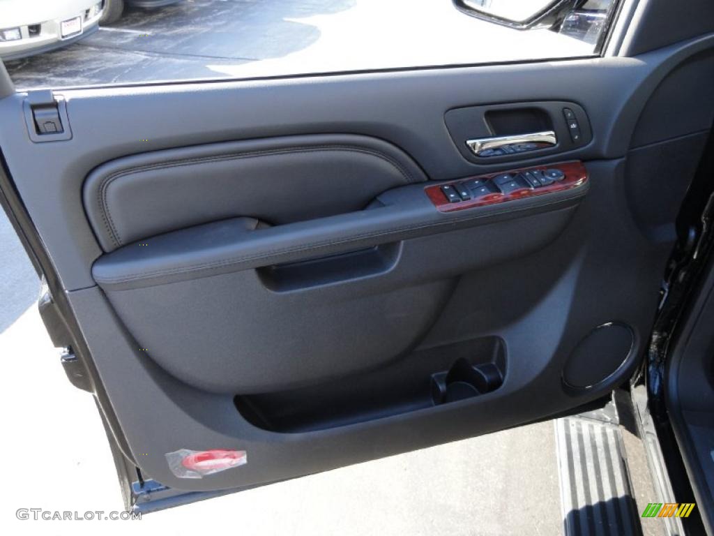 2011 Cadillac Escalade Premium AWD Ebony/Ebony Door Panel Photo #41229259