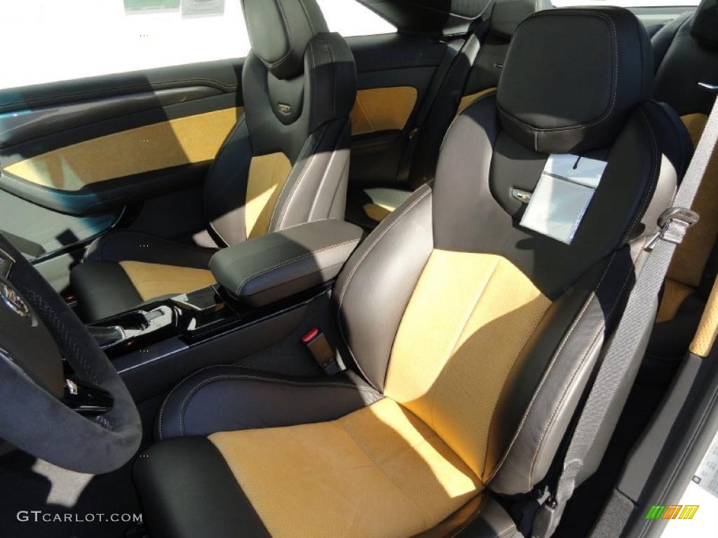Ebony/Saffron Interior 2011 Cadillac CTS -V Coupe Photo #41230051