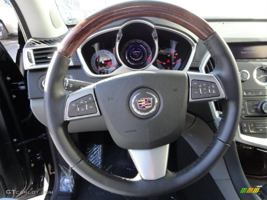 2011 Cadillac SRX 4 V6 AWD Ebony/Titanium Steering Wheel Photo #41230843