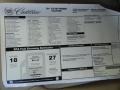 2011 Cadillac CTS 4 AWD Coupe Window Sticker