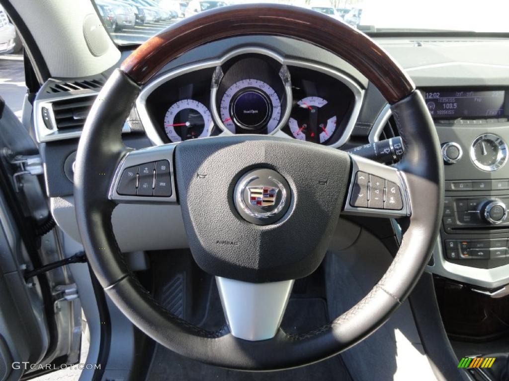 2010 Cadillac SRX 4 V6 AWD Titanium/Ebony Steering Wheel Photo #41231591
