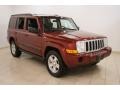 2008 Red Rock Crystal Pearl Jeep Commander Sport 4x4  photo #1