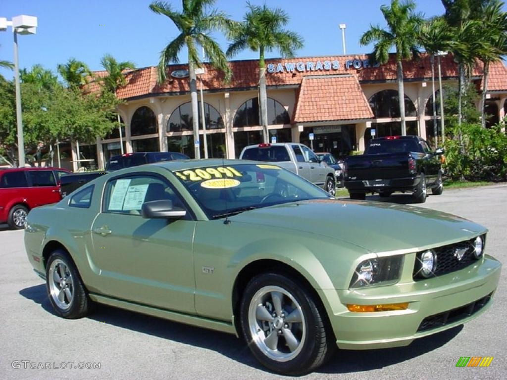 2006 Mustang GT Premium Coupe - Legend Lime Metallic / Light Parchment photo #1