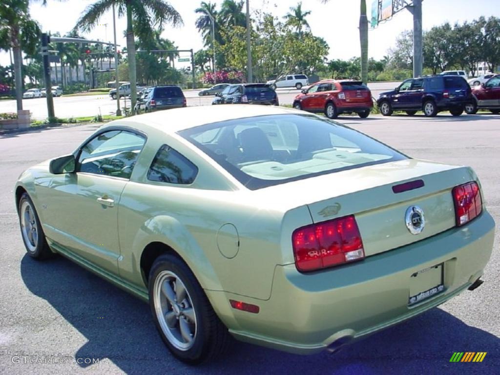 2006 Mustang GT Premium Coupe - Legend Lime Metallic / Light Parchment photo #8