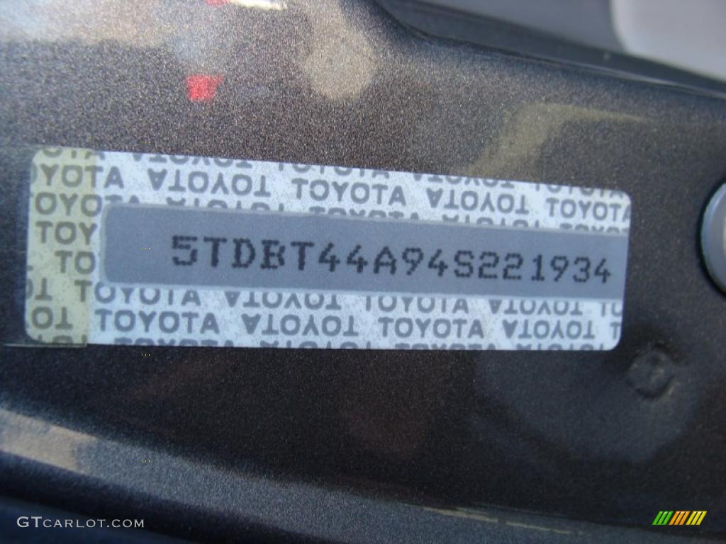 2004 Toyota Sequoia Limited 4x4 Info Tag Photos