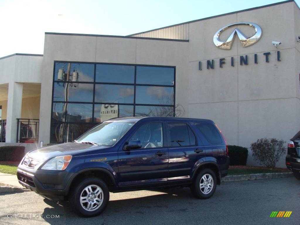 2003 CR-V EX 4WD - Eternal Blue Pearl / Gray photo #3