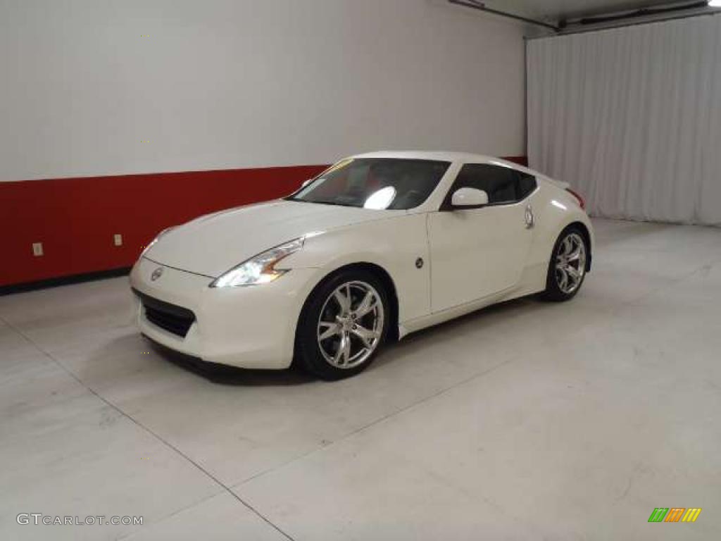 Pearl White 2009 Nissan 370Z Sport Touring Coupe Exterior Photo #41240900