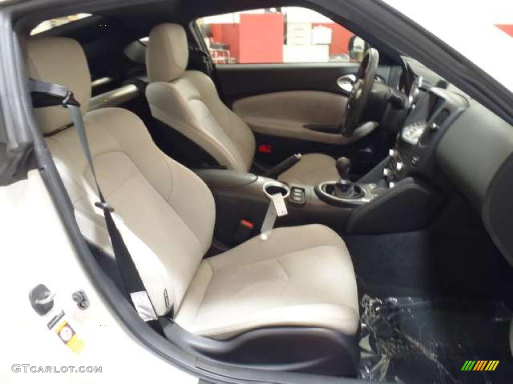 Gray Leather Interior 2009 Nissan 370z Sport Touring Coupe