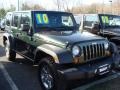 2010 Natural Green Pearl Jeep Wrangler Unlimited Rubicon 4x4  photo #3
