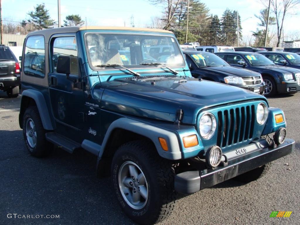 1997 Wrangler Sport 4x4 - Emerald Green Pearl / Tan photo #3