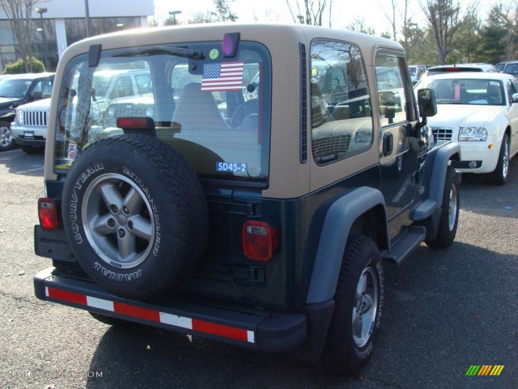 1997 Wrangler Sport 4x4 - Emerald Green Pearl / Tan photo #4