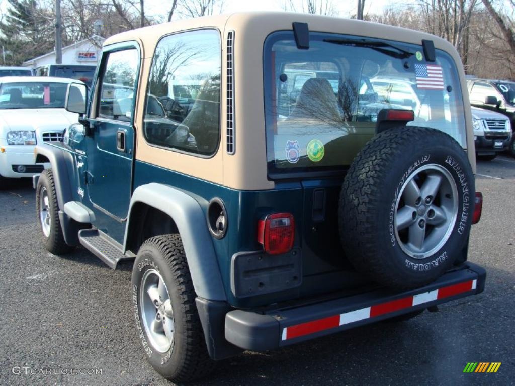 1997 Wrangler Sport 4x4 - Emerald Green Pearl / Tan photo #6