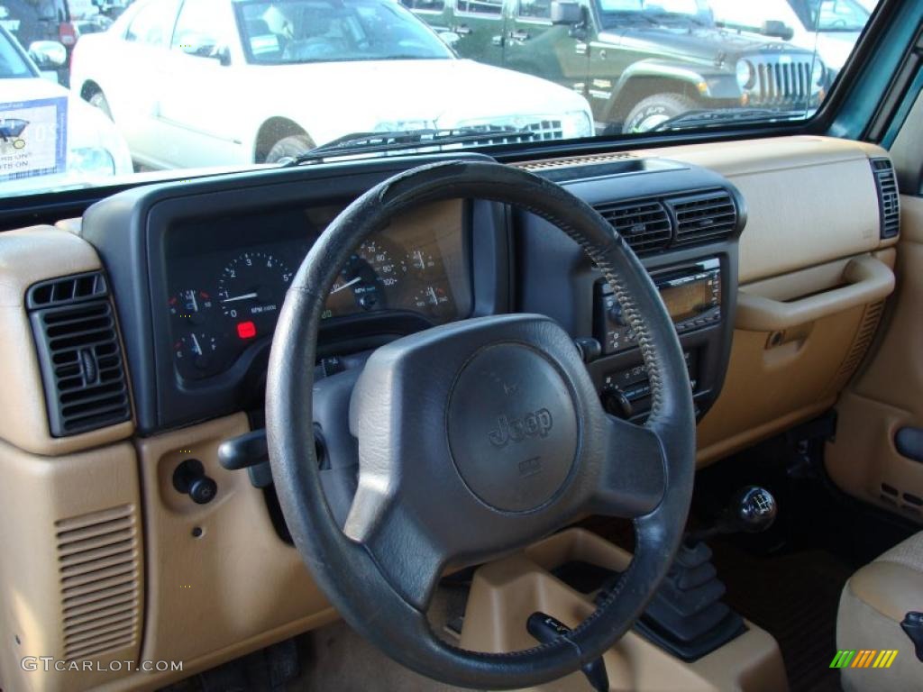 1997 Jeep Wrangler Sport 4x4 Tan Dashboard Photo #41241872