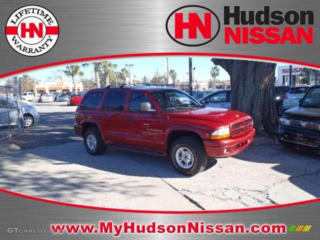 2000 Durango SLT 4x4 - Chili Pepper Red Pearl / Mist Gray photo #1