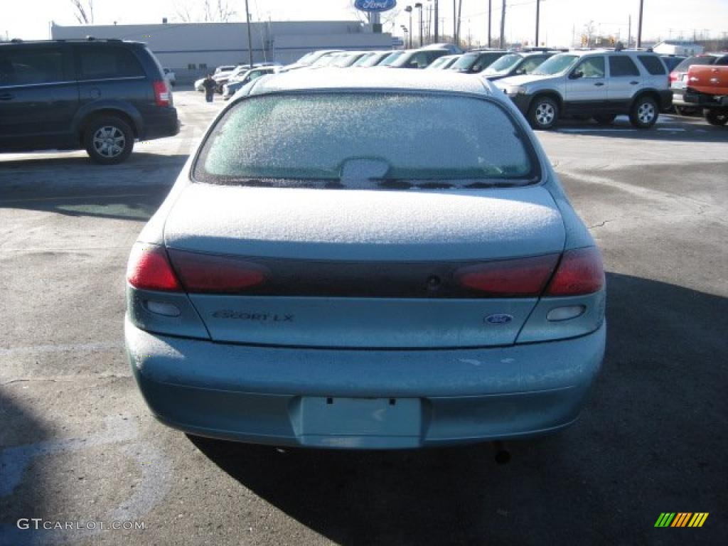 1997 Escort LX Sedan - Aquamarine Frost Metallic / Medium Graphite photo #8