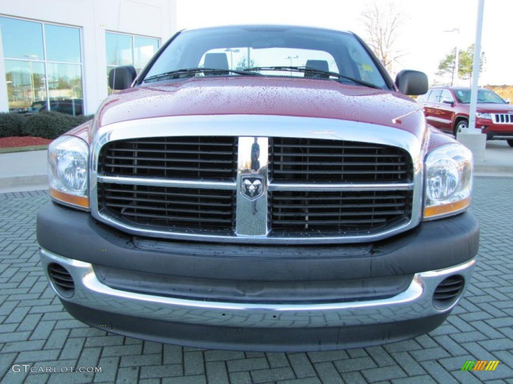 2006 Ram 1500 ST Regular Cab - Inferno Red Crystal Pearl / Medium Slate Gray photo #8