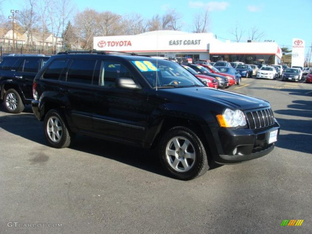 2008 Grand Cherokee Laredo 4x4 - Black / Dark Slate Gray/Light Graystone photo #1