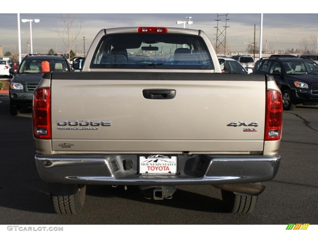 2004 Ram 3500 SLT Quad Cab 4x4 - Light Almond Pearl Metallic / Dark Slate Gray photo #3