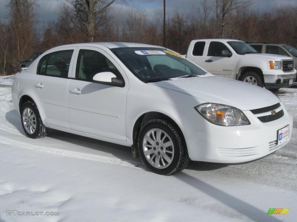 2010 Cobalt LT Sedan - Summit White / Gray photo #3