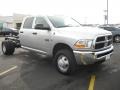 Bright Silver Metallic 2011 Dodge Ram 3500 HD Laramie Crew Cab 4x4 Chassis Exterior