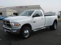 2011 Bright White Dodge Ram 3500 HD SLT Regular Cab 4x4 Dually  photo #1