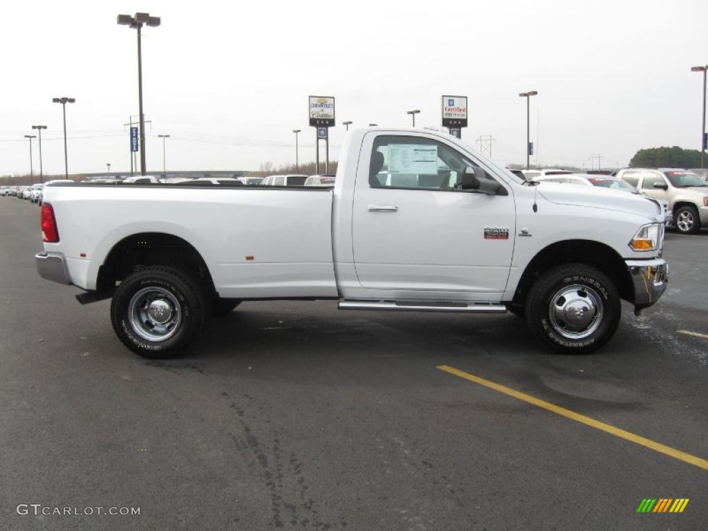 Bright White 2011 Dodge Ram 3500 HD SLT Regular Cab 4x4 Dually Exterior Photo #41253641