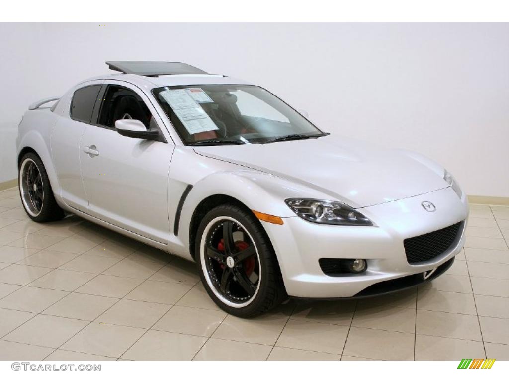 2004 RX-8 Grand Touring - Sunlight Silver Metallic / Black/Red photo #1