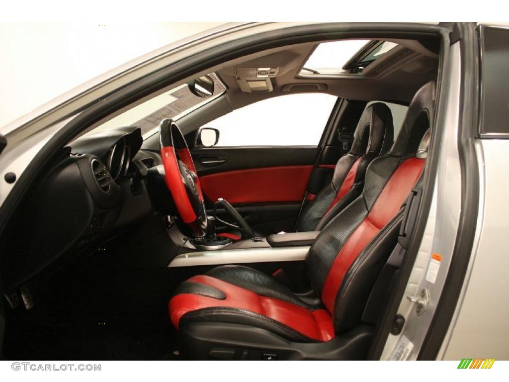 Black/Red Interior 2004 Mazda RX-8 Grand Touring Photo #41254941