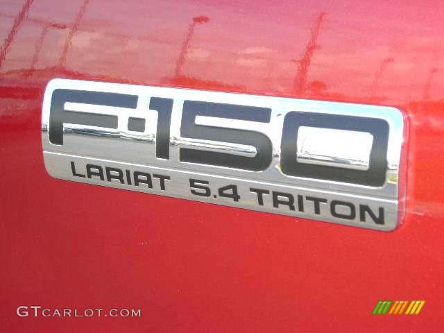 2005 F150 Lariat SuperCrew 4x4 - Dark Toreador Red Metallic / Tan photo #12