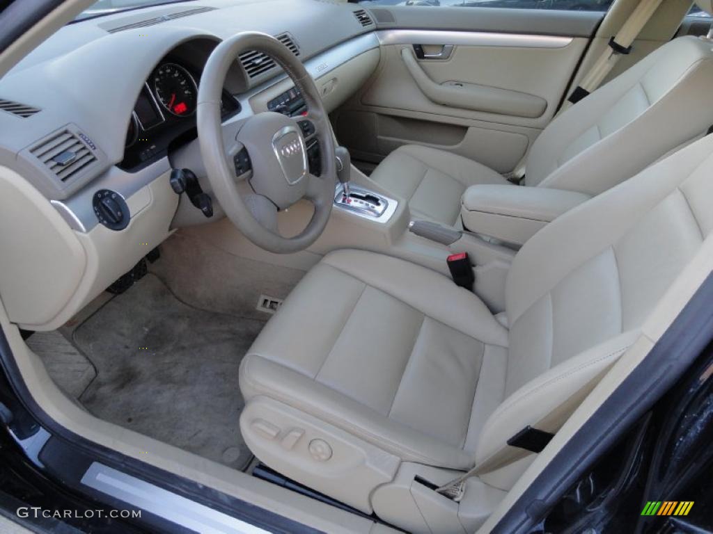 Beige Interior 2008 Audi A4 2.0T quattro Sedan Photo #41256897