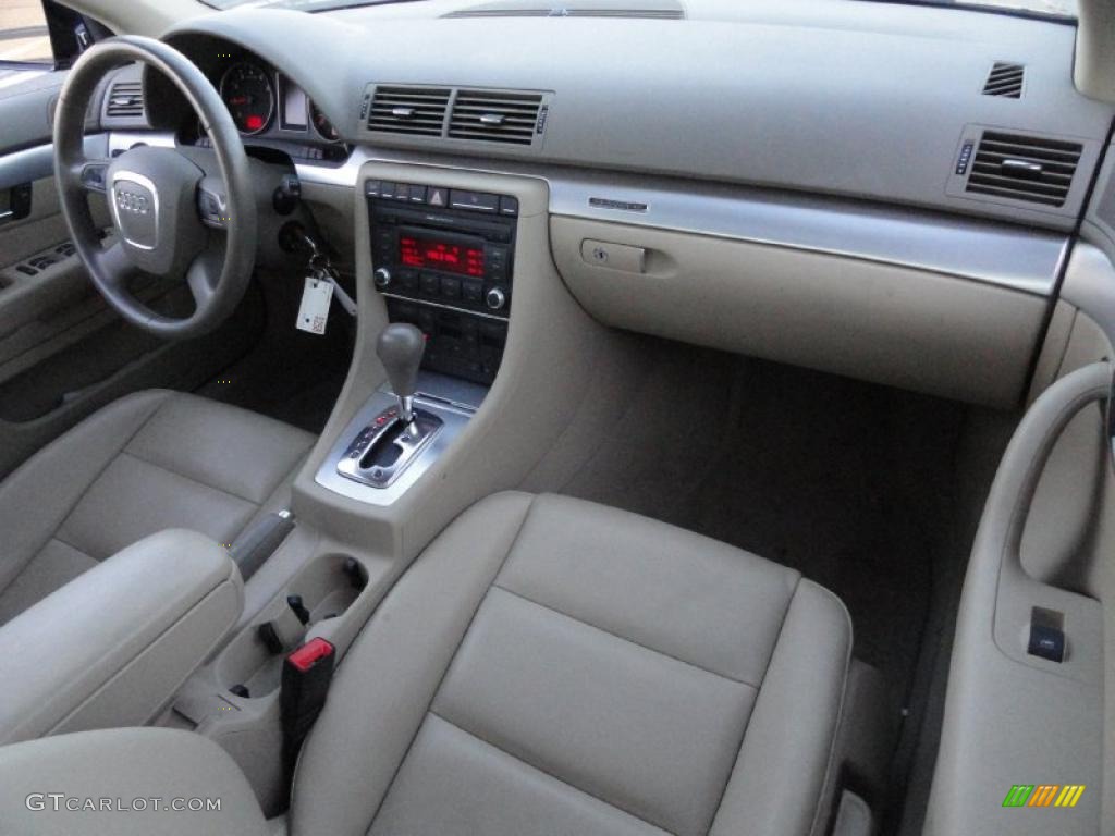 2008 Audi A4 2.0T quattro Sedan Beige Dashboard Photo #41256925