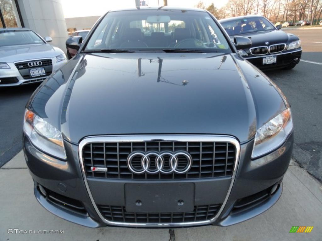 2008 A4 2.0T quattro Sedan - Dolphin Grey Metallic / Black photo #2