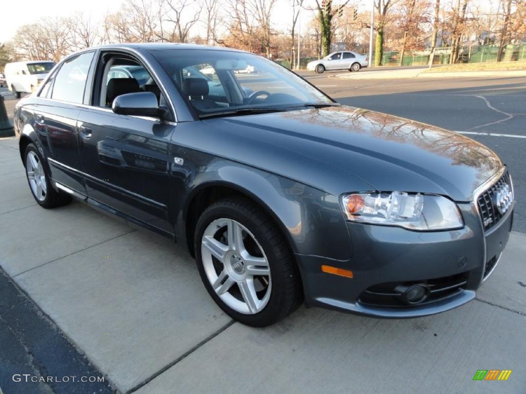 2008 A4 2.0T quattro Sedan - Dolphin Grey Metallic / Black photo #6