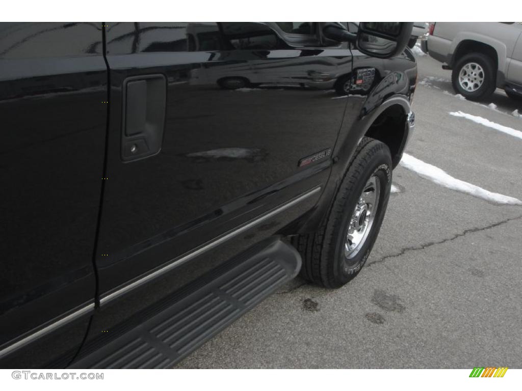 2000 F250 Super Duty Lariat Crew Cab 4x4 - Black / Medium Parchment photo #15