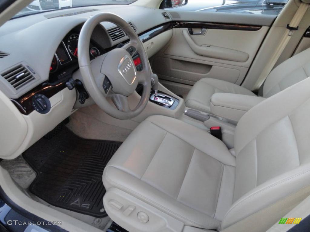 Beige Interior 2008 Audi A4 2.0T quattro Sedan Photo #41259477