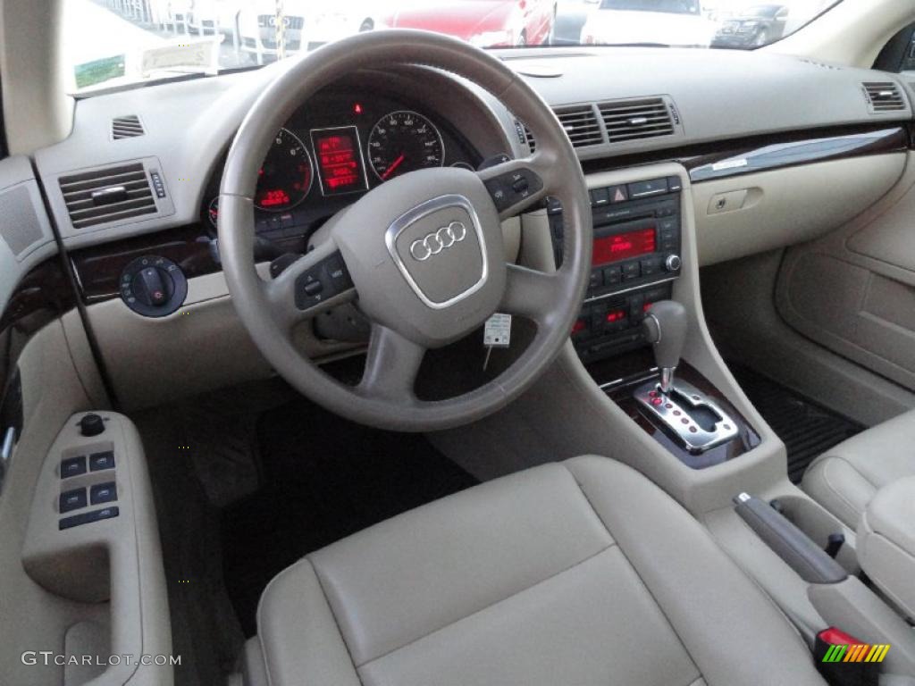 Beige Interior 2008 Audi A4 2.0T quattro Sedan Photo #41259493