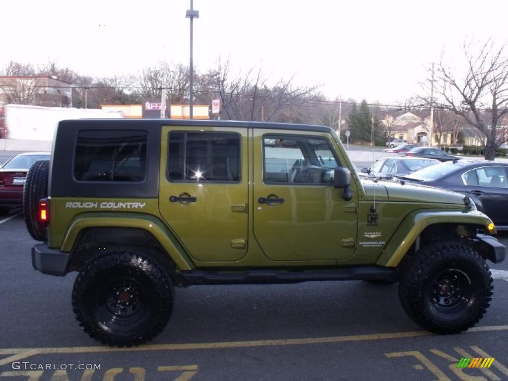 Rescue Green Metallic 2007 Jeep Wrangler Unlimited Sahara 4x4 Exterior Photo #41261081