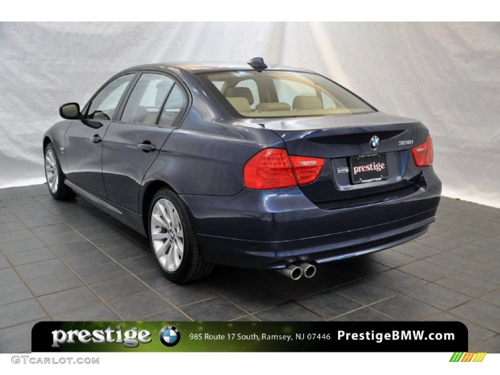 2011 3 Series 328i xDrive Sedan - Deep Sea Blue Metallic / Beige photo #4