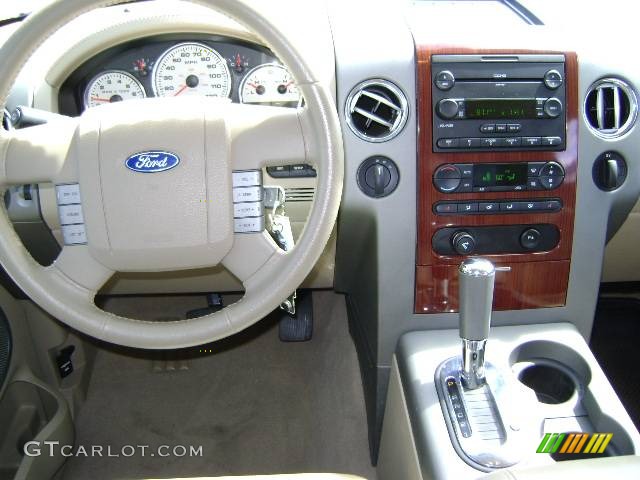 2005 F150 Lariat SuperCrew 4x4 - Dark Toreador Red Metallic / Tan photo #30