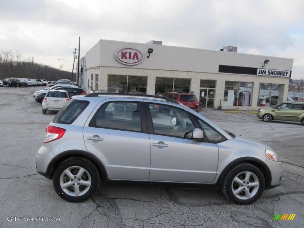 2007 SX4 AWD - Silky Silver Metallic / Black photo #2